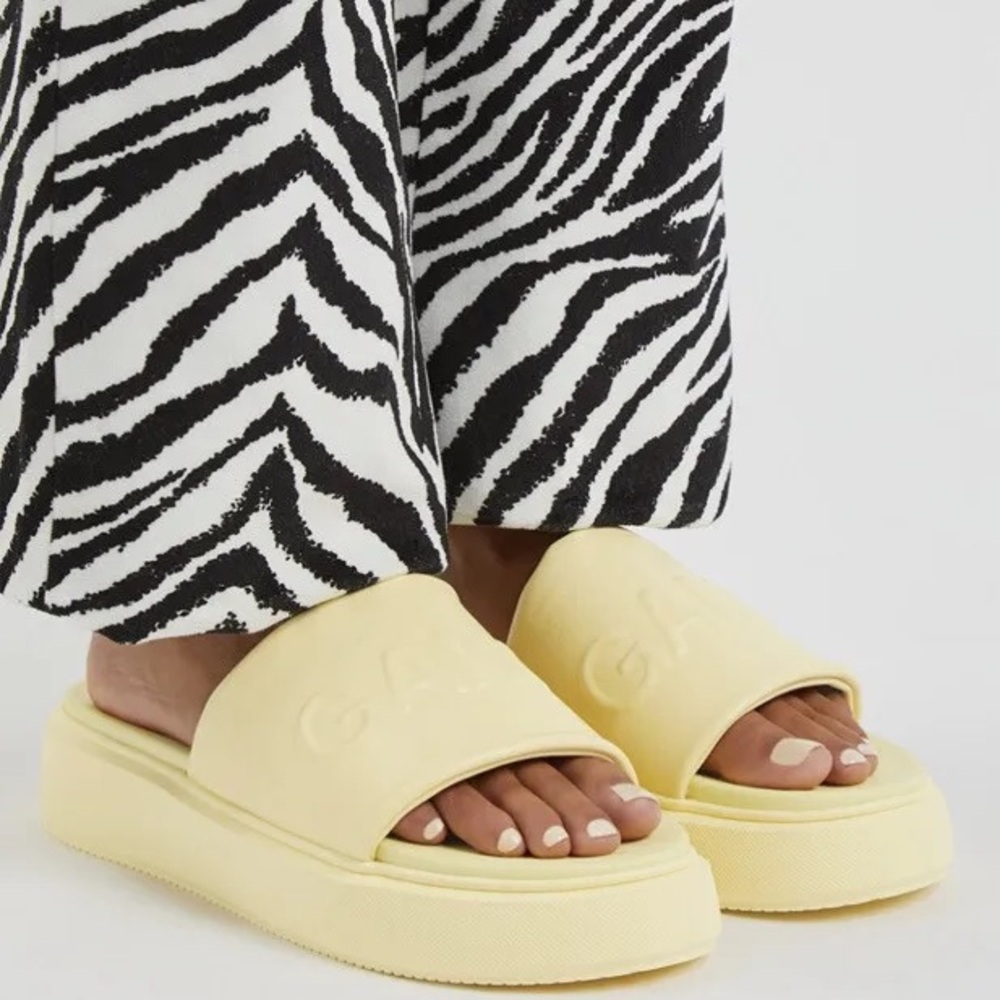 GANNI Vegea Platform Slides Sandals Size EU 37